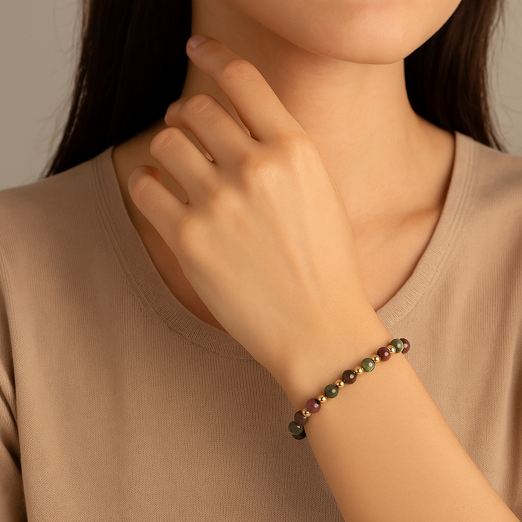 Rhea Beaded Bracelet |14 K Gold Plated