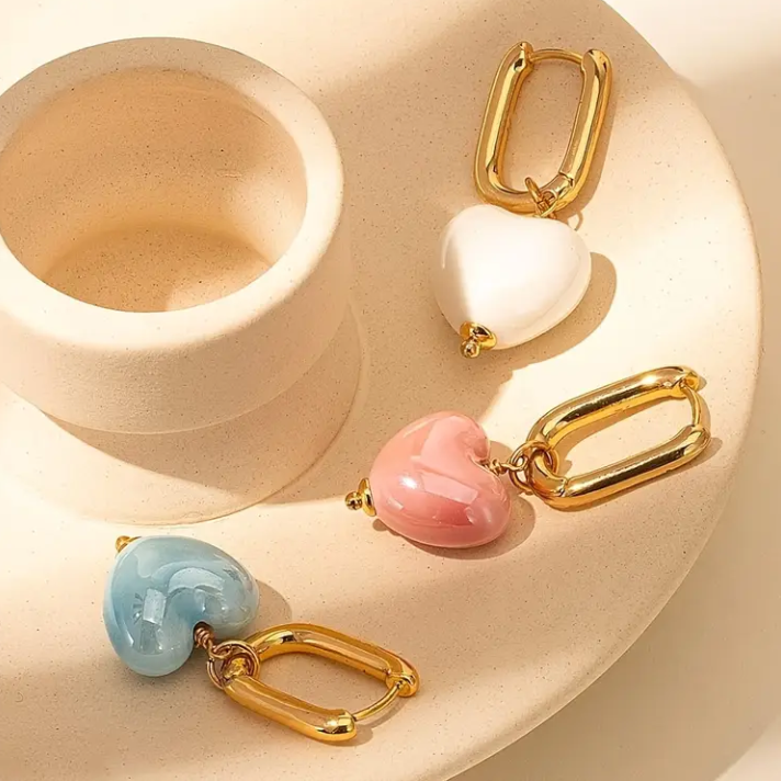 Reign Heart Earrings | 18K Gold Plated