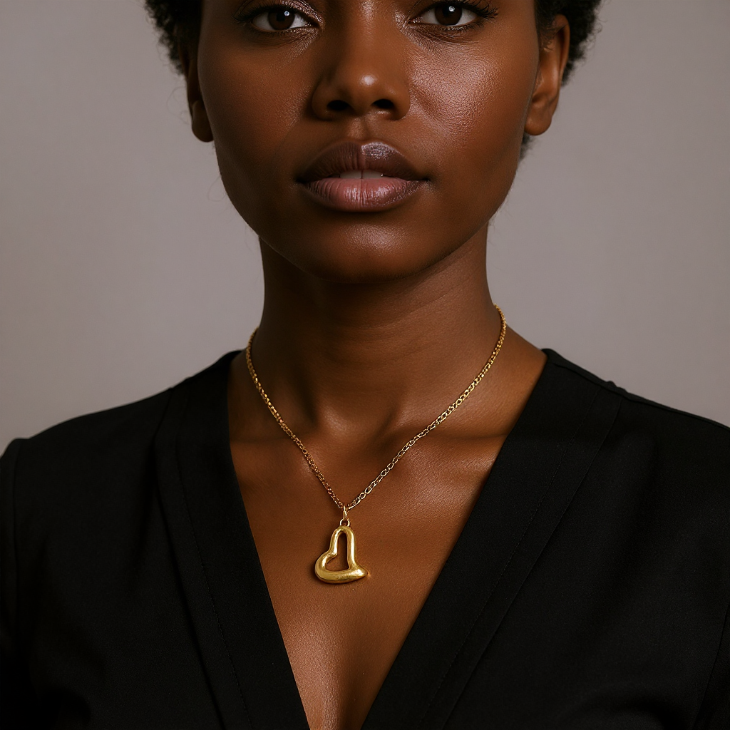 Oona Heart Necklace | 18K Gold Plated