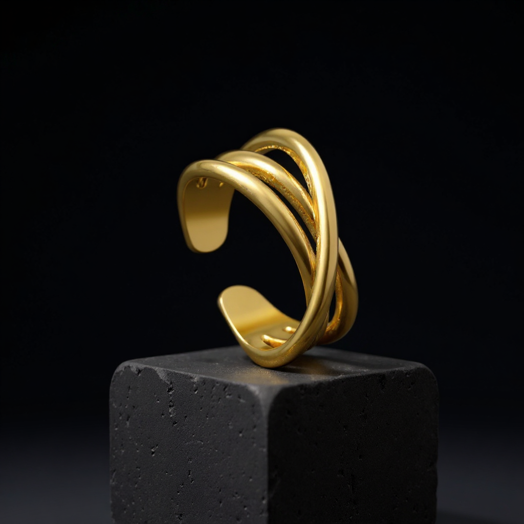 Omyra Twist Ring | 18K Gold Plated