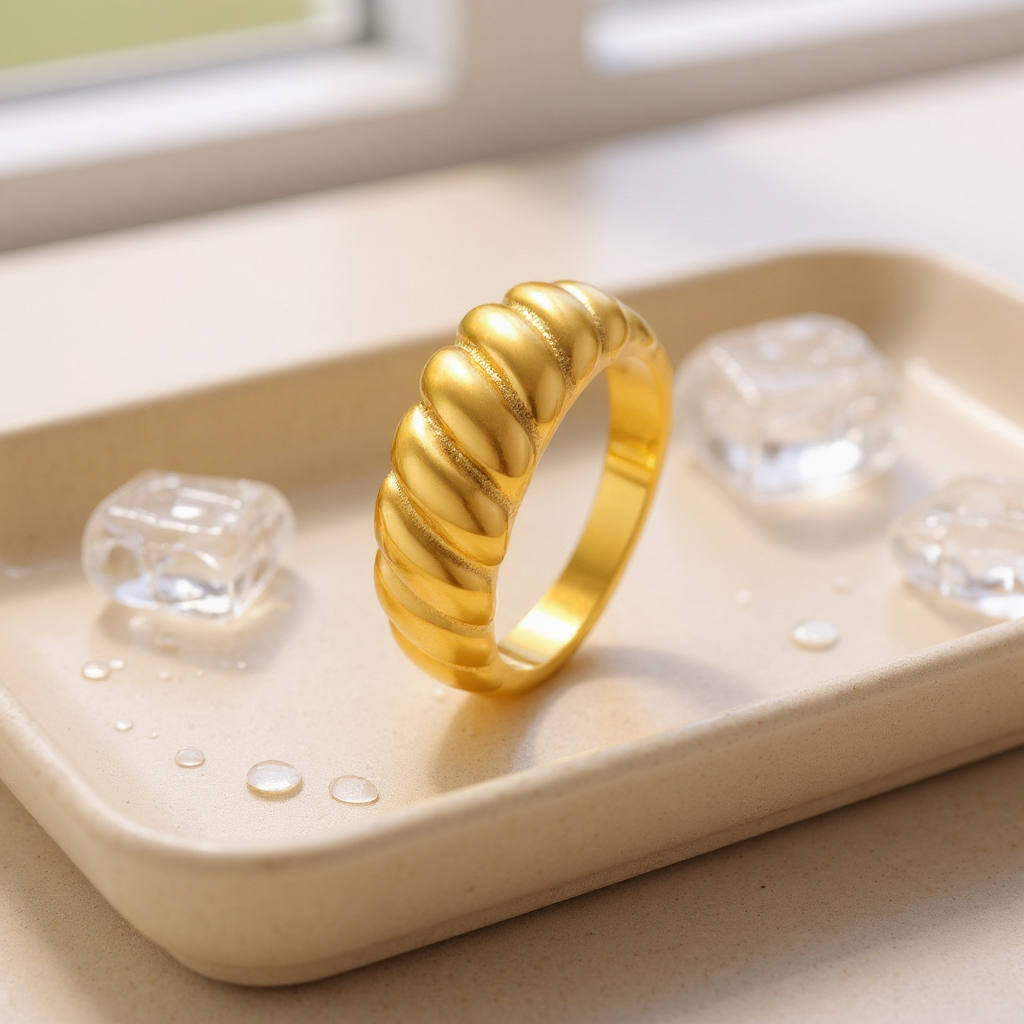 Osaka Ribbed Ring | 18K Gold Plated