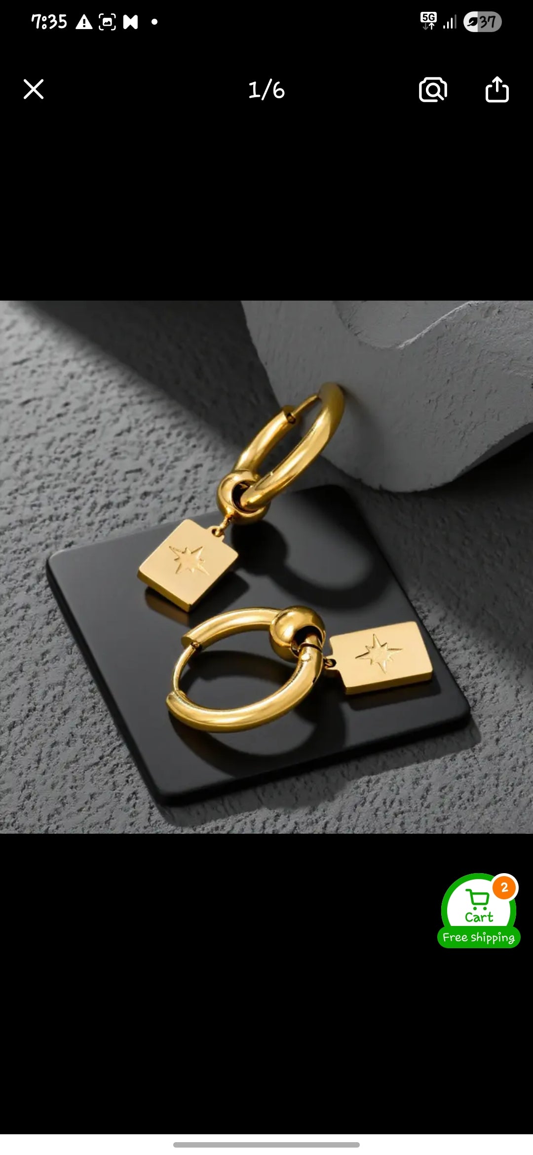 Ria Star Earrings | 18K Gold Plated