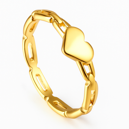 Oceane Heart Ring | 18K Gold Plated