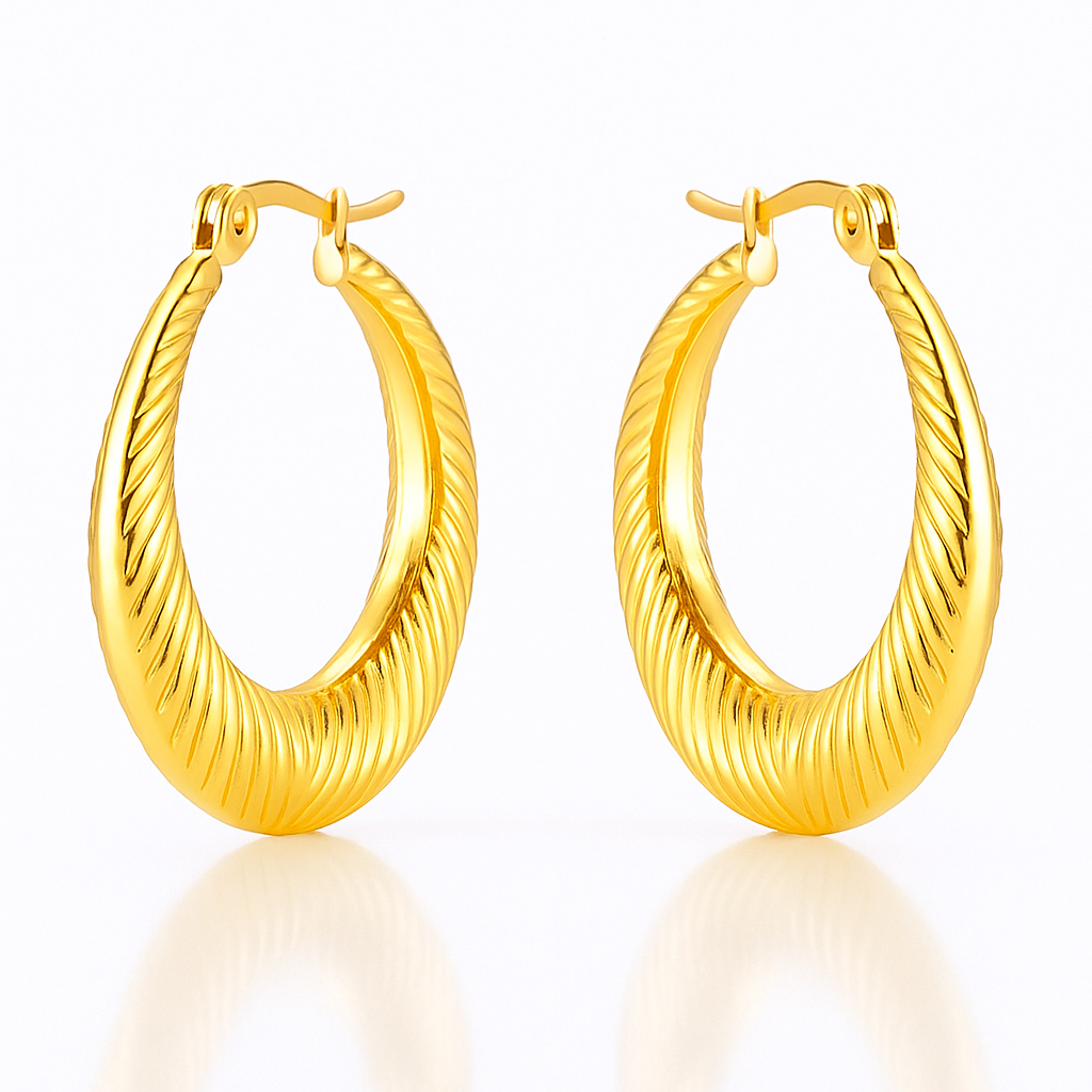 Odell Hoop Earrings | 18K Gold Plated
