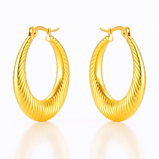 Odell Hoop Earrings | 18K Gold Plated
