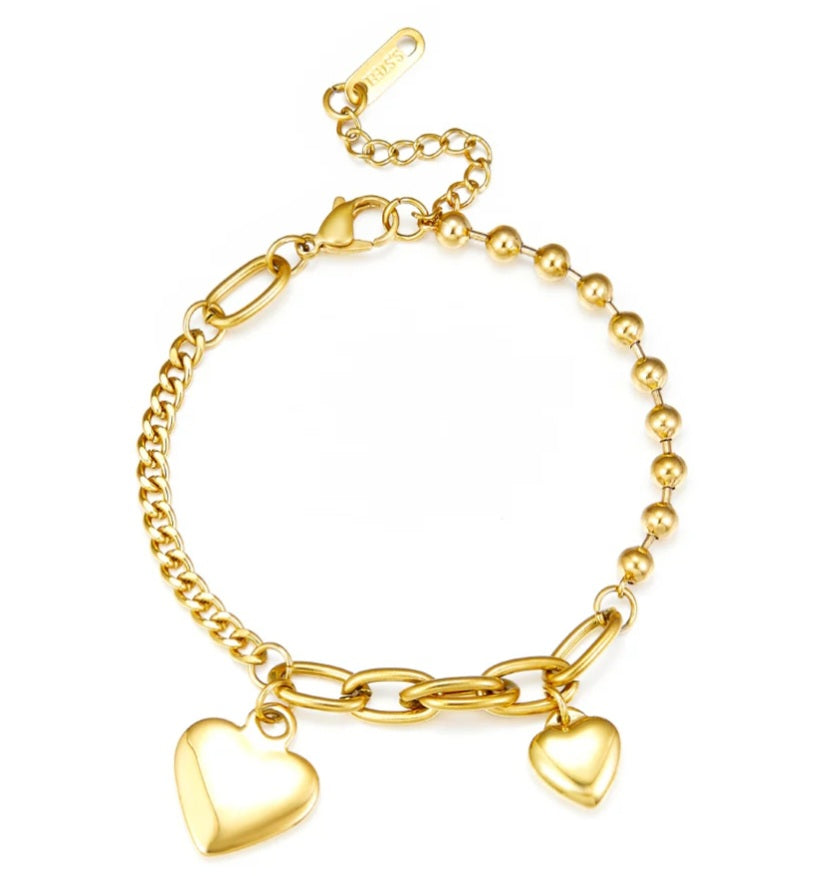 Olivia Heart Charm Bracelet