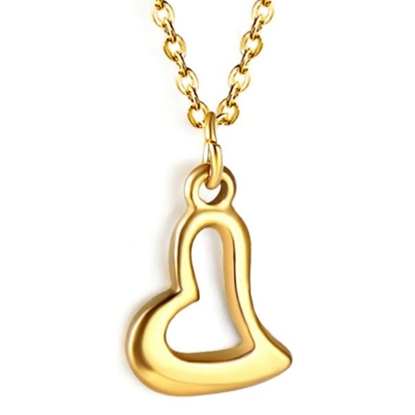 Oona Heart Necklace | 18K Gold Plated