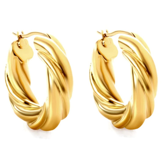 Odelia Twist Hoop Earrings