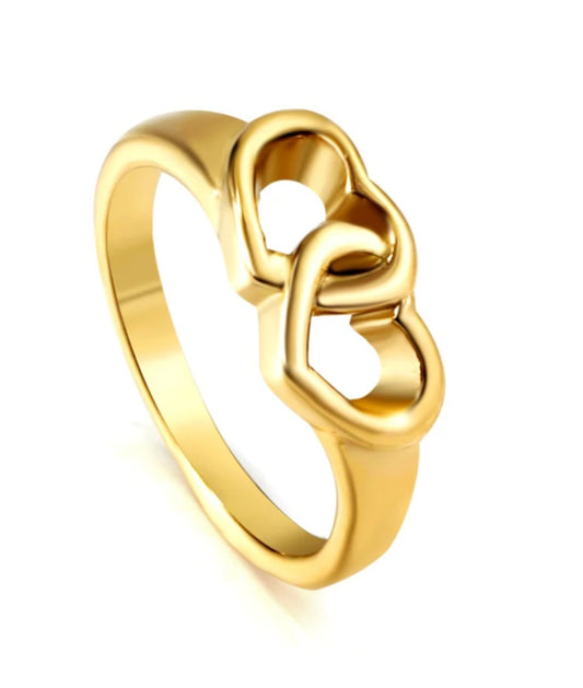 Omi Double Heart Ring