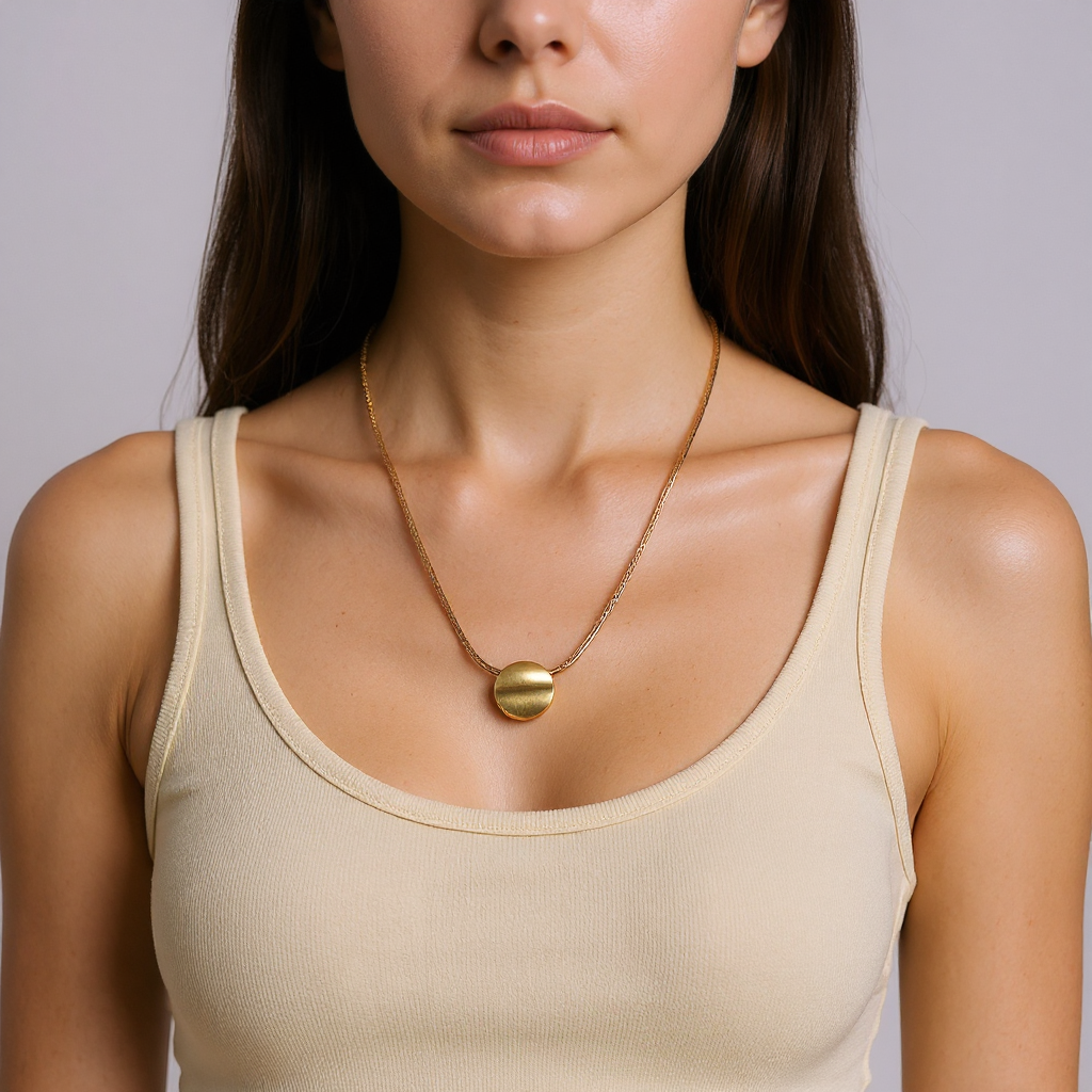 Ola Round Pendant Necklace