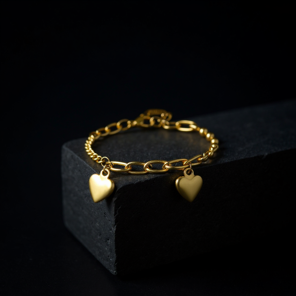 Olivia Heart Charm Bracelet