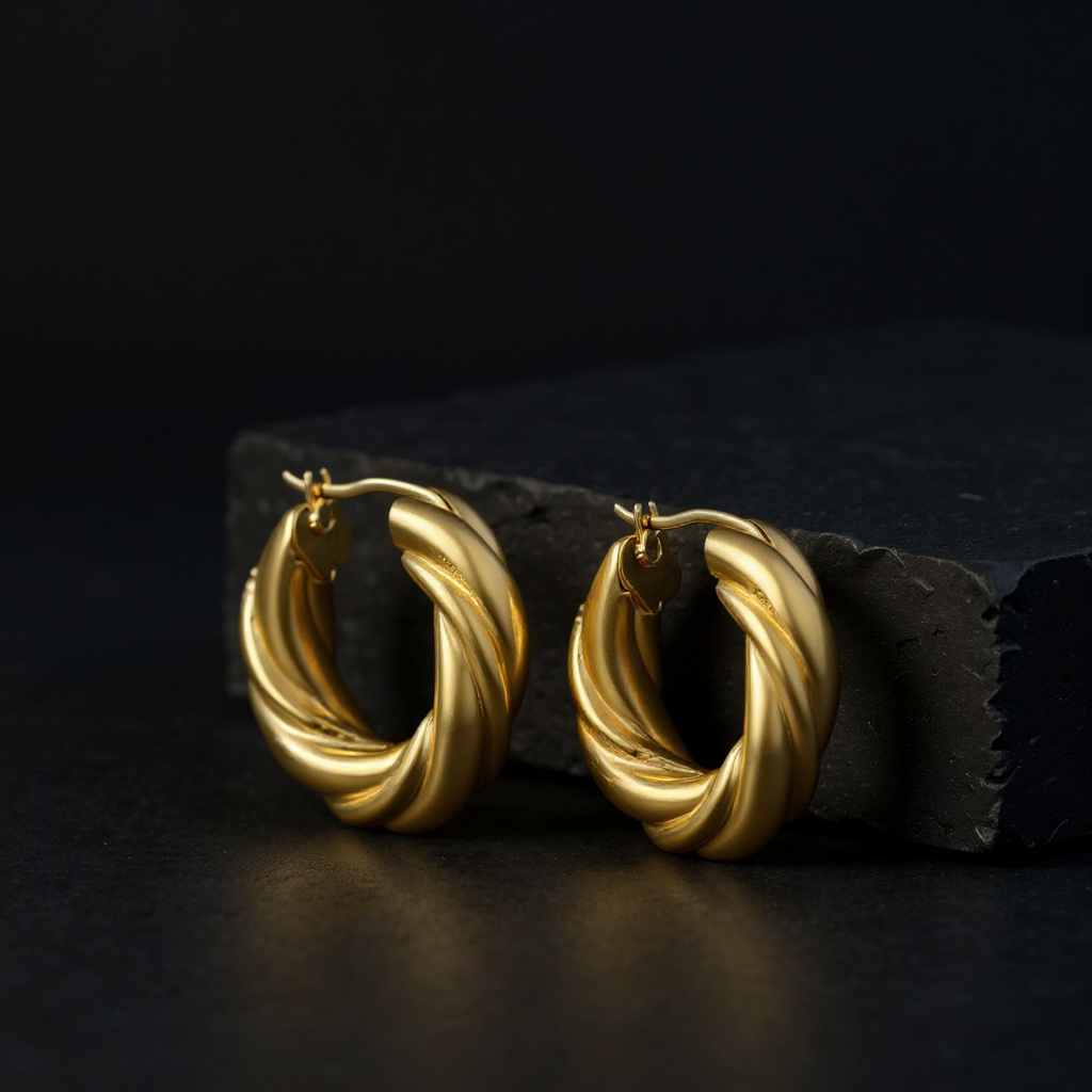 Odelia Twist Hoop Earrings