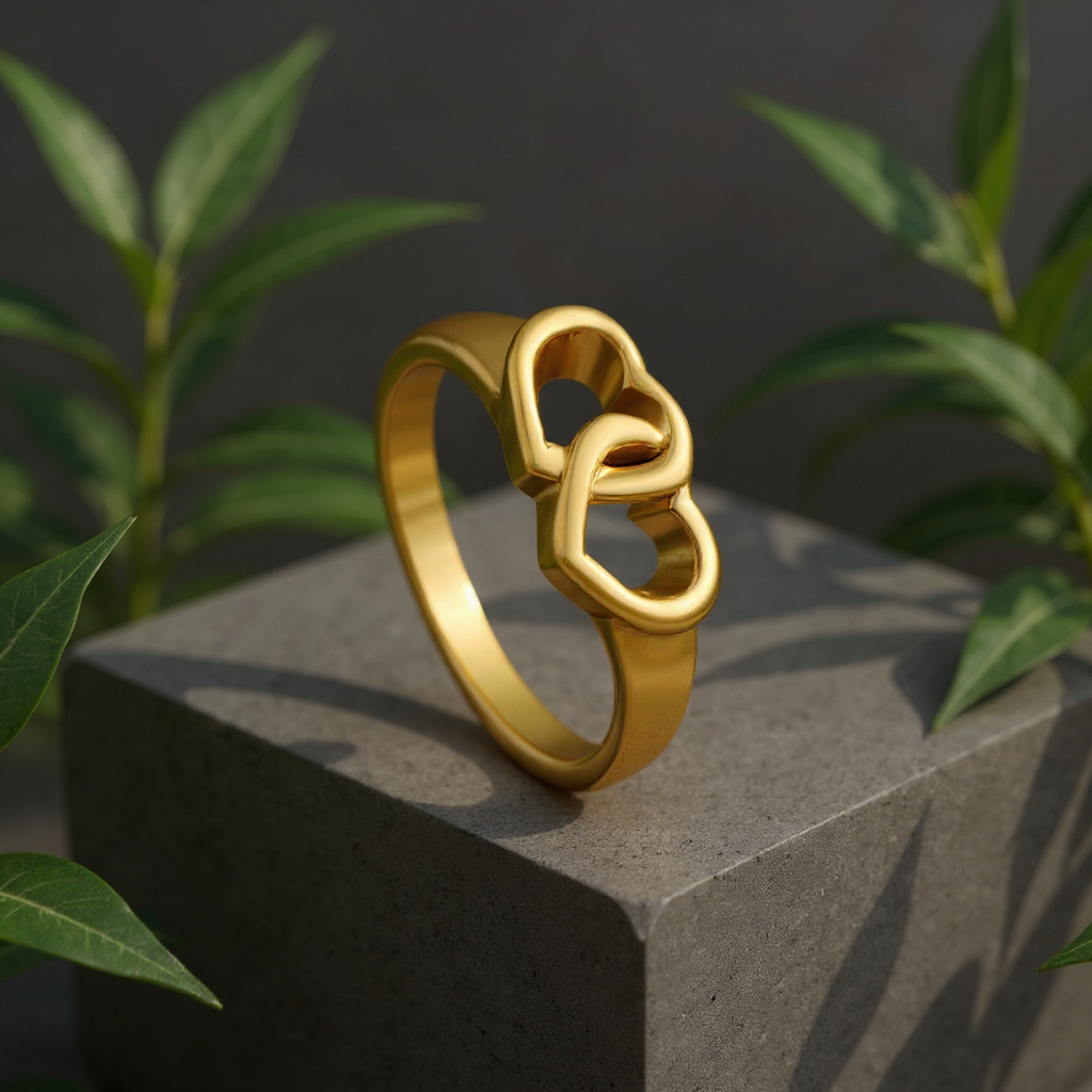 Omi Double Heart Ring